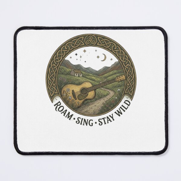 Item preview, Where Music Meets the Road Celtic Music Road Trip Vintage Design designed and sold by Artbysarmina.
