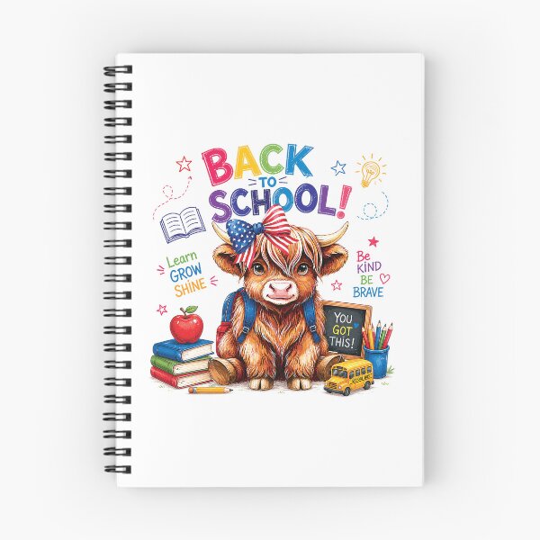 Item preview, Back to School Highland Cow designed and sold by thepixfactory.