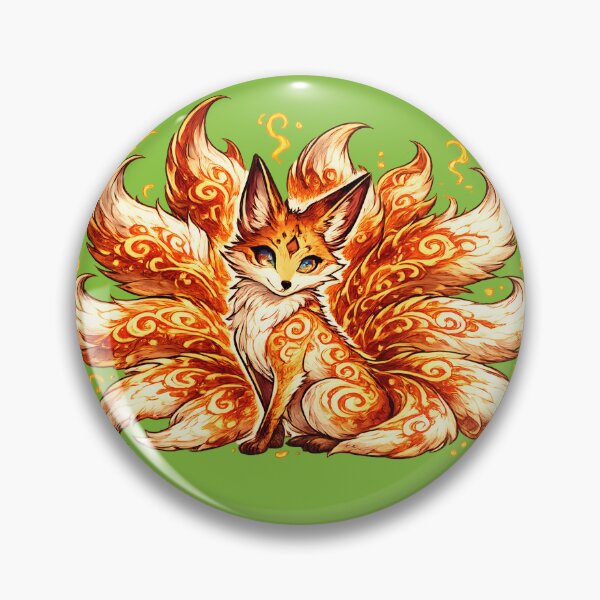 Item preview, Fiery Nine Tailed Kitsune Yokai designed and sold by OddGarage.