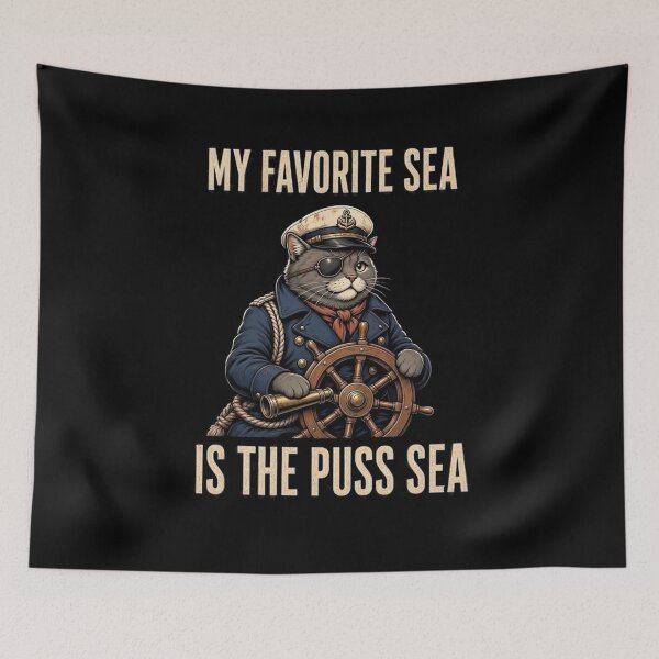 Item preview, My Favorite Sea is The Puss-Sea designed and sold by TheEndDesign.