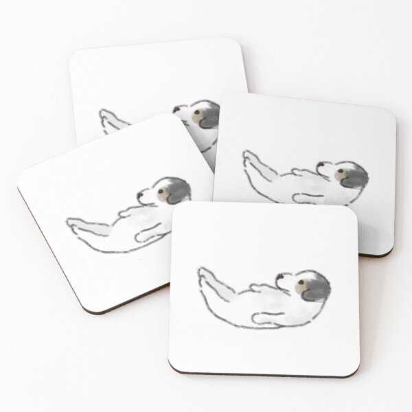 Item preview, Cute Dog Lying On Back Legs In Air Art designed and sold by raun.draw.