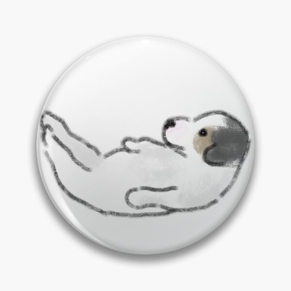 Item preview, Cute Dog Lying On Back Legs In Air Art designed and sold by raun.draw.