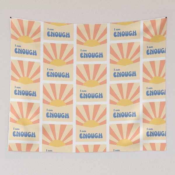 Item preview, I am enough - Affirmation Sunrise Mental Health designed and sold by Chronically Cosy.