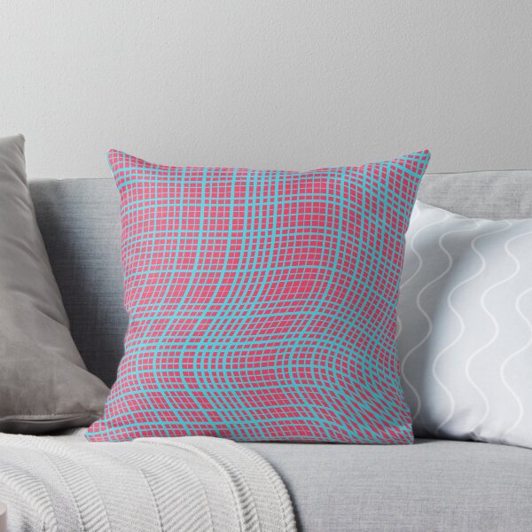 Item preview, Vibrant Pink and Cyan Distorted Grid Pattern designed and sold by GraphyLab.