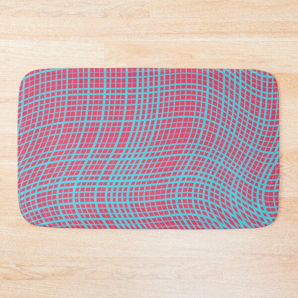 Item preview, Vibrant Pink and Cyan Distorted Grid Pattern designed and sold by GraphyLab.
