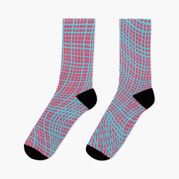 Item preview, Vibrant Pink and Cyan Distorted Grid Pattern designed and sold by GraphyLab.