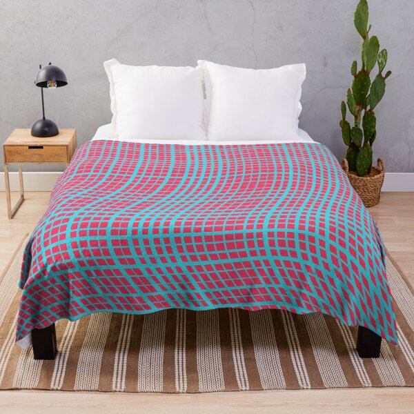 Item preview, Vibrant Pink and Cyan Distorted Grid Pattern designed and sold by GraphyLab.