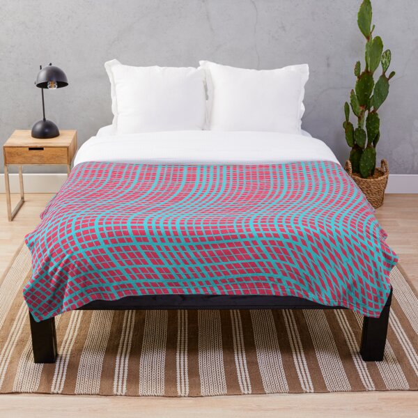 Item preview, Vibrant Pink and Cyan Distorted Grid Pattern designed and sold by GraphyLab.