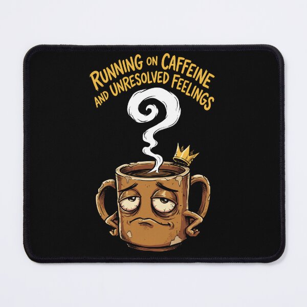 Item preview, Running On Caffeine And Unresolved Feelings - Funny Coffee Cup Design designed and sold by KansydMerch.