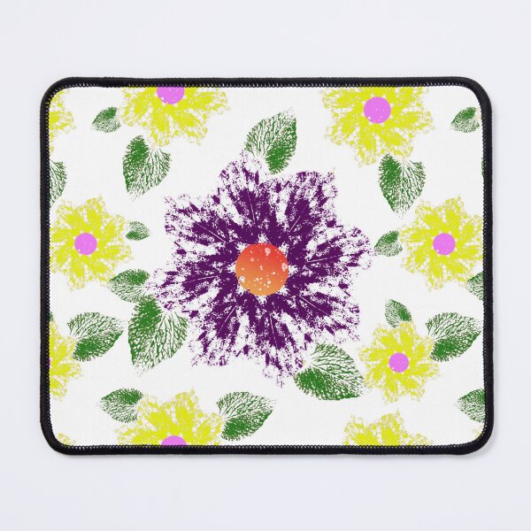 Item preview, purple and yellow flower pattern designed and sold by Maricruz88hdez.