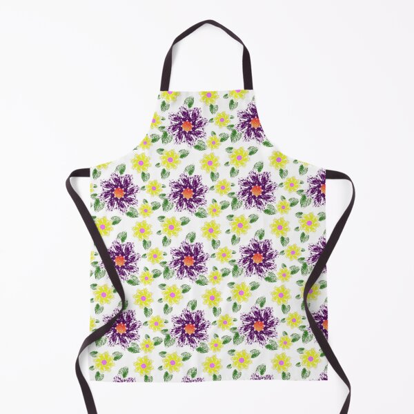 Item preview, purple and yellow flower pattern designed and sold by Maricruz88hdez.