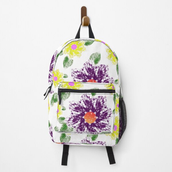 Item preview, purple and yellow flower pattern designed and sold by Maricruz88hdez.