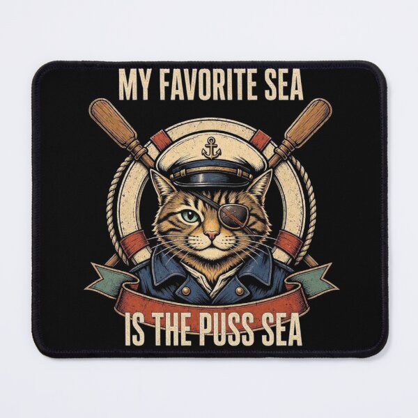 Item preview, My Favorite Sea is The Puss-Sea designed and sold by TheEndDesign.