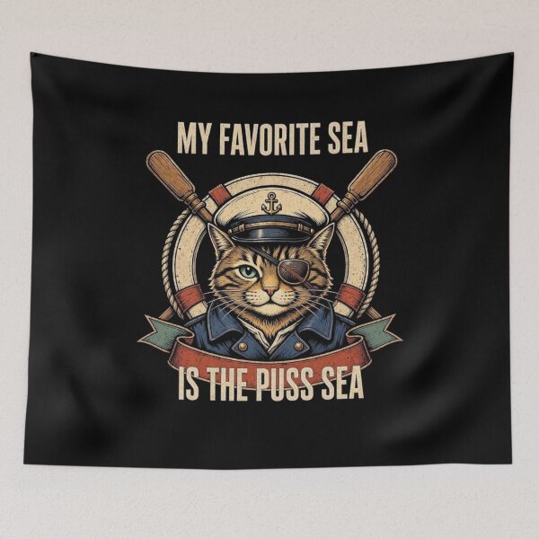 Item preview, My Favorite Sea is The Puss-Sea designed and sold by TheEndDesign.