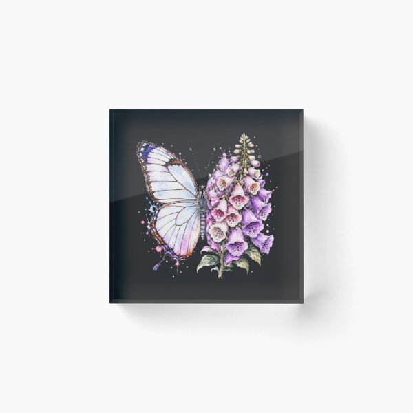 Item preview, Foxglove Butterfly Watercolor Illustration designed and sold by ColorSplash123.