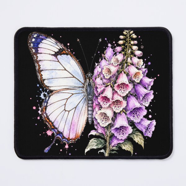 Item preview, Foxglove Butterfly Watercolor Illustration designed and sold by ColorSplash123.