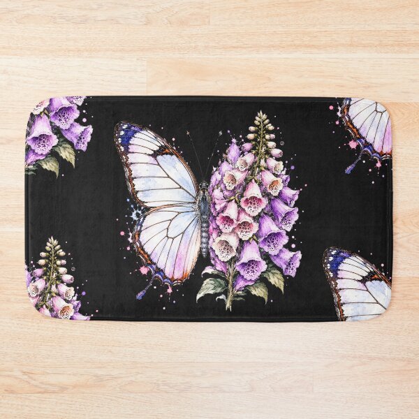 Item preview, Foxglove Butterfly Watercolor Illustration designed and sold by ColorSplash123.