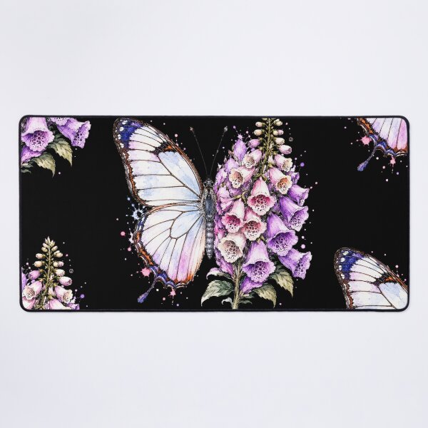 Item preview, Foxglove Butterfly Watercolor Illustration designed and sold by ColorSplash123.