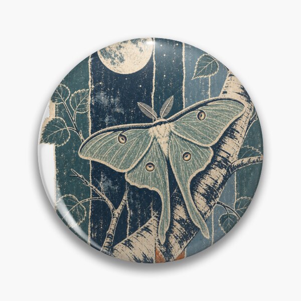 Item preview, Luna Moth on the Birch Branch Wild Animal Nature Wall Art designed and sold by VisualArtsOasis.