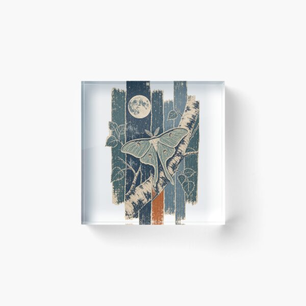 Item preview, Luna Moth on the Birch Branch Wild Animal Nature Wall Art designed and sold by VisualArtsOasis.