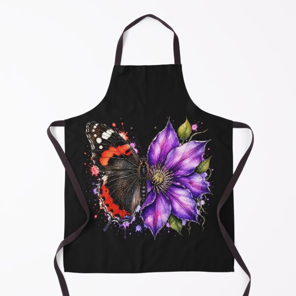 Item preview, Clematis Butterfly Watercolor Illustration designed and sold by ColorSplash123.