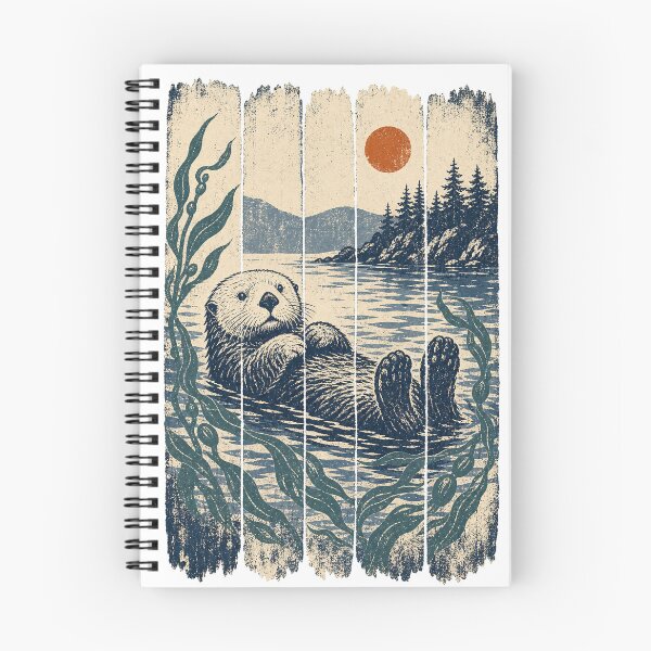 Item preview, Sea Otter in the Kelp Forest Wild Animal Nature Wall Art designed and sold by VisualArtsOasis.