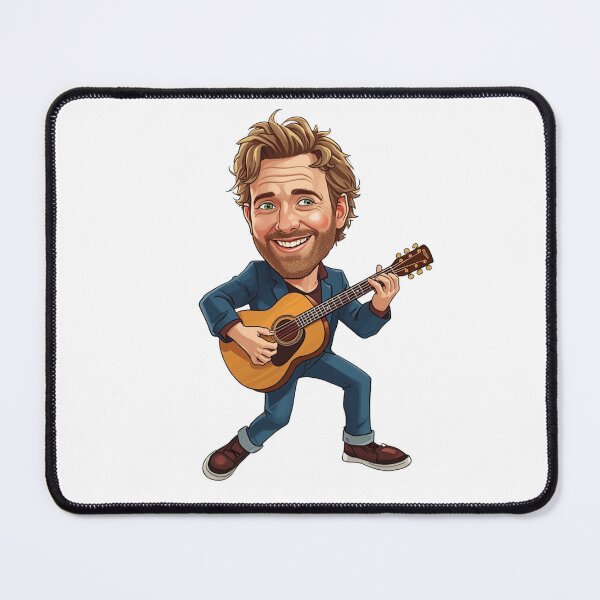 Item preview, Glen Hansard Cartoon Guitarist Illustration designed and sold by muhammadkhafidh.