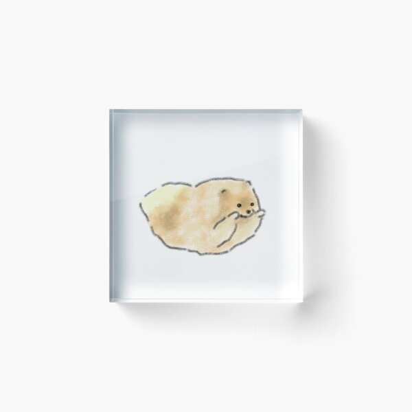 Item preview, Cute Pomeranian Dog Chewing Treat Loaf Art designed and sold by raun.draw.