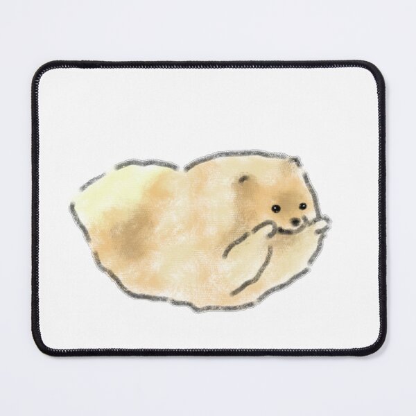 Item preview, Cute Pomeranian Dog Chewing Treat Loaf Art designed and sold by raun.draw.