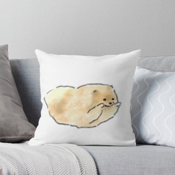 Item preview, Cute Pomeranian Dog Chewing Treat Loaf Art designed and sold by raun.draw.