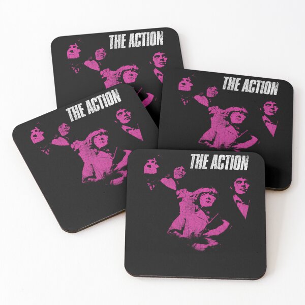 Item preview, The Action Mod Band Pink Distressed Typography designed and sold by VerdaStark.