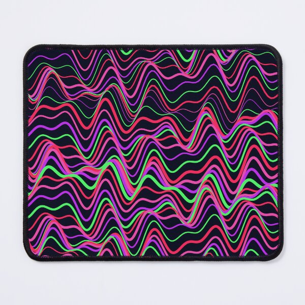 Item preview, Vibrant Neon Pink and Green Wavy Pattern designed and sold by GraphyLab.