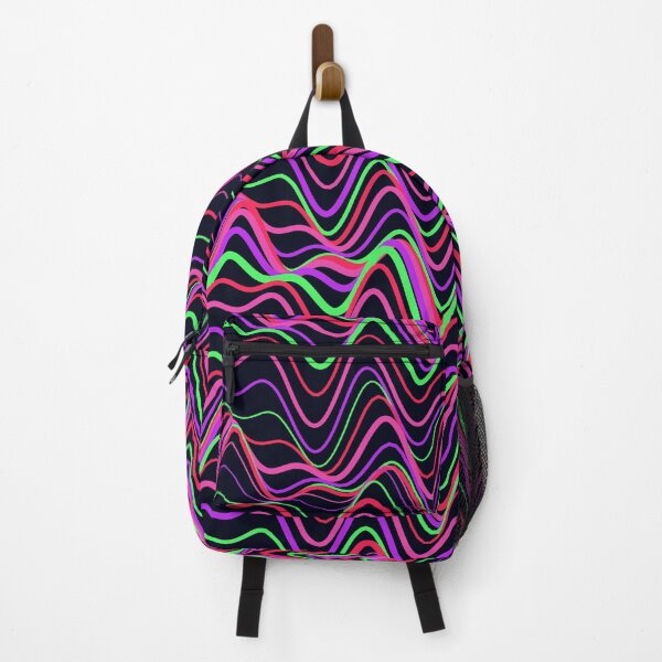Item preview, Vibrant Neon Pink and Green Wavy Pattern designed and sold by GraphyLab.