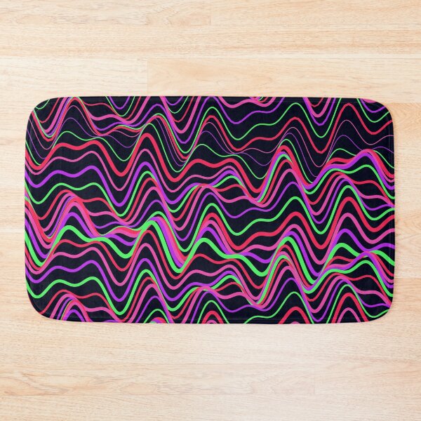 Item preview, Vibrant Neon Pink and Green Wavy Pattern designed and sold by GraphyLab.