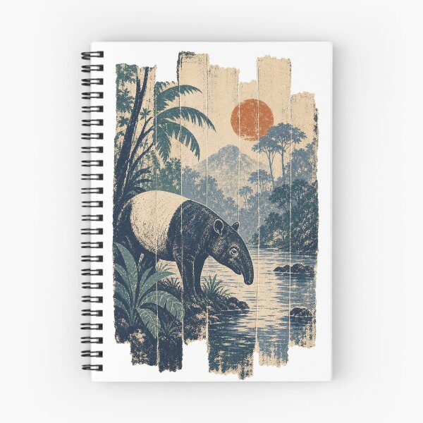 Item preview, Tapir in the Jungle River Wild Animal Animal Portrait designed and sold by VisualArtsOasis.