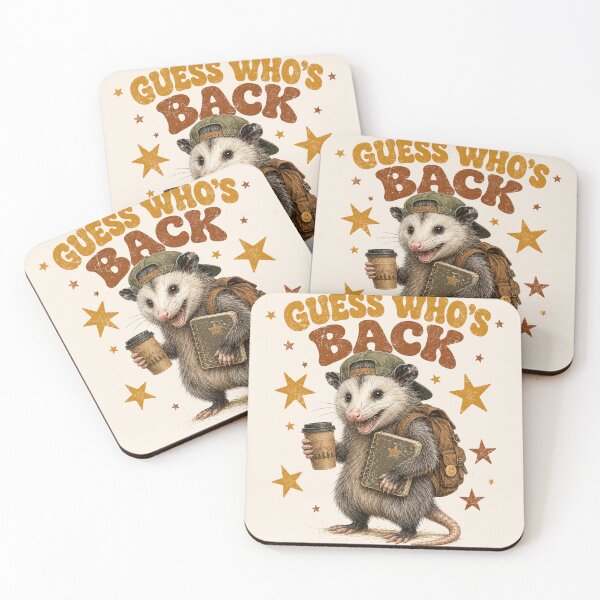Item preview, Guess Who's Back Opossum Back To School Funny Retro Shirt designed and sold by Yellowriversss.