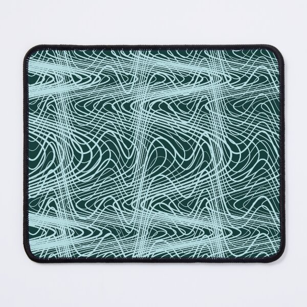 Item preview, Abstract Wavy Green and Blue Distorted Lines Pattern designed and sold by GraphyLab.