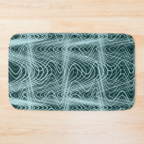 Item preview, Abstract Wavy Green and Blue Distorted Lines Pattern designed and sold by GraphyLab.