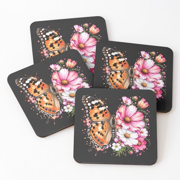 Item preview, Cosmos Butterfly Watercolor Illustration designed and sold by ColorSplash123.