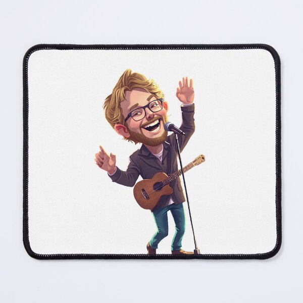Item preview, Glen Hansard Cartoon Singer Guitar Music Illustration designed and sold by muhammadkhafidh.