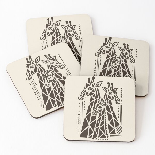 Item preview, Geometric Giraffe Trio - African Wildlife Graphic Art designed and sold by JonelCrafts.