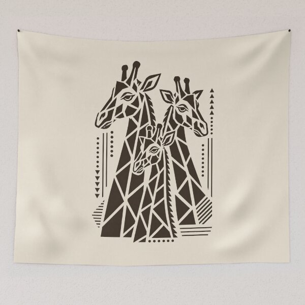 Item preview, Geometric Giraffe Trio - African Wildlife Graphic Art designed and sold by JonelCrafts.