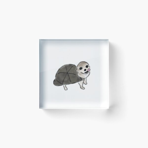 Item preview, Funny Dog Wearing Cap Like Turtle Shell Art designed and sold by raun.draw.