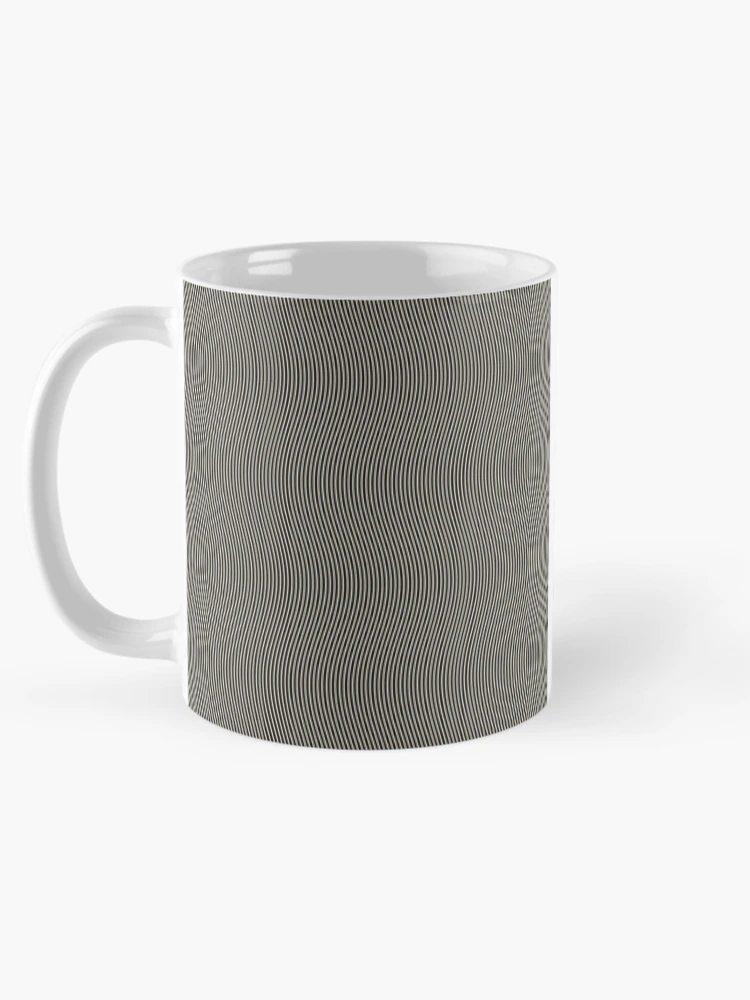 Thumbnail 5 of 6, Coffee Mug, Abstract Forest Green Distorted Wave Pattern designed and sold by GraphyLab.