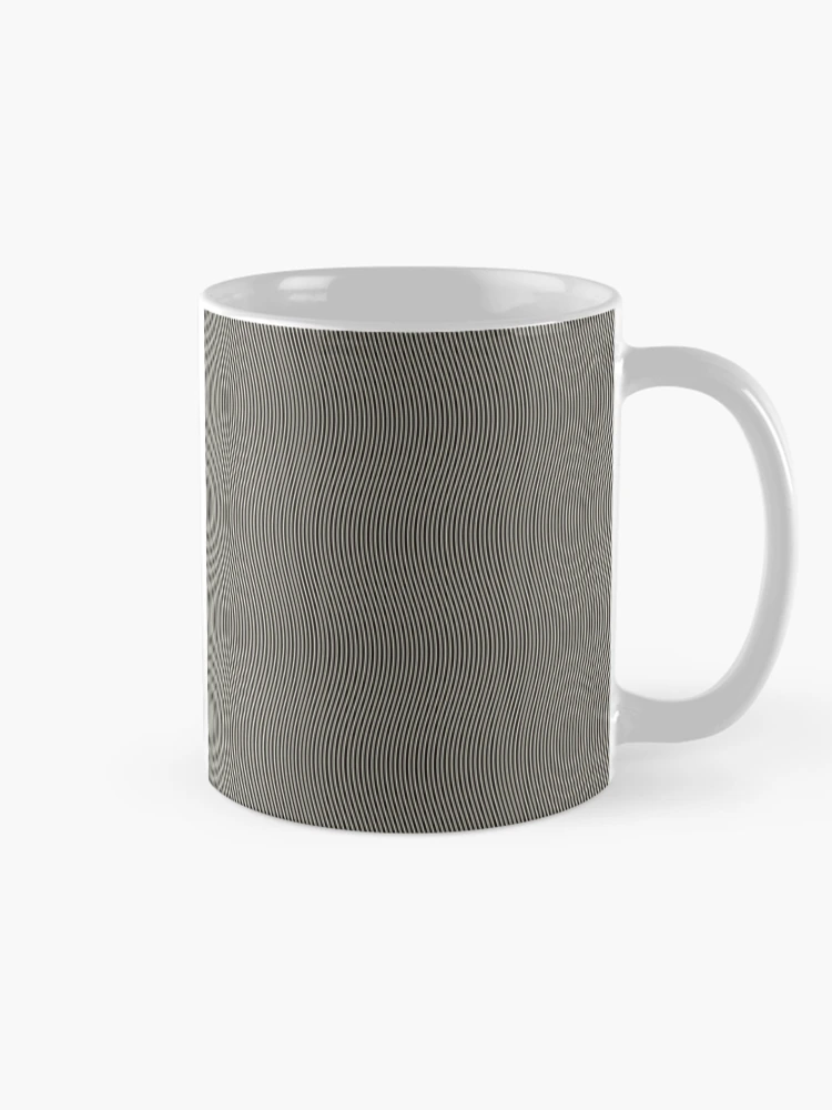 Thumbnail 3 of 6, Coffee Mug, Abstract Forest Green Distorted Wave Pattern designed and sold by GraphyLab.