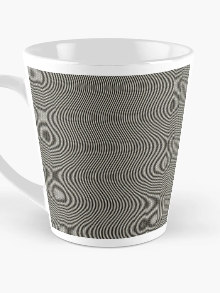 Thumbnail 3 of 4, Coffee Mug, Abstract Forest Green Distorted Wave Pattern designed and sold by GraphyLab.