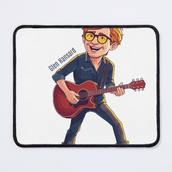 Item preview, Glen Hansard Cartoon Guitarist Illustration designed and sold by muhammadkhafidh.