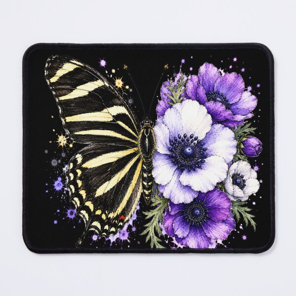 Item preview, Anemone Butterfly Watercolor Illustration designed and sold by ColorSplash123.