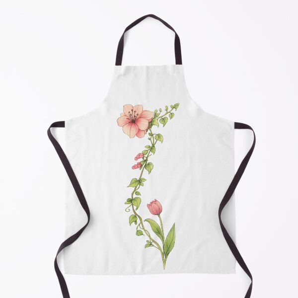 Item preview, Hand Drawn Botanical Flower Vine – Pink Floral Garden Illustration designed and sold by FeelCreations.
