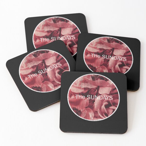 Item preview, The Sundays Indie Pop Red Floral Circle designed and sold by FreidaStreich.